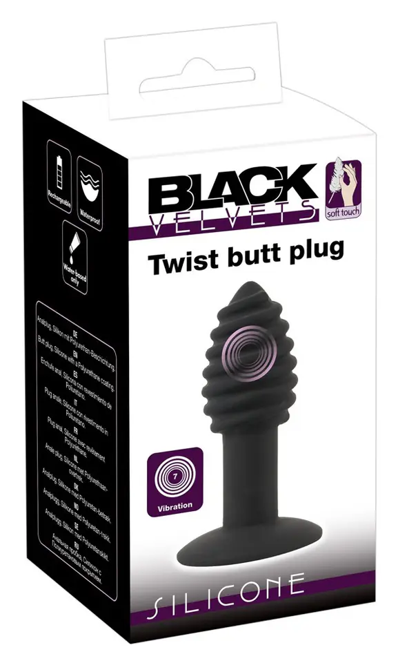 ⁨Korek analny Twist 10,7 cm Black Velvets⁩ w sklepie Wasserman.eu