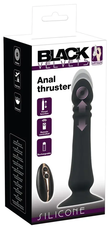 ⁨Wibrator analny 19,50-20,5 cm Black Velvets⁩ w sklepie Wasserman.eu