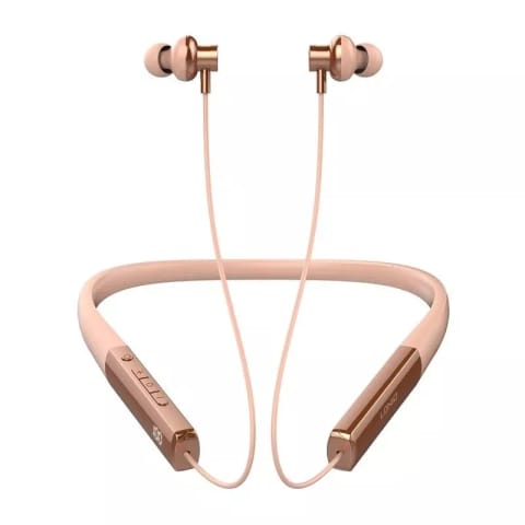 ⁨Słuchawki Bezprzewodowe Neckband LDNIO N01 Bluetooth 5.3 50h Różowe Złoto⁩ w sklepie Wasserman.eu
