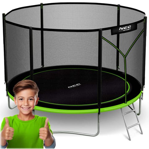 ⁨Trampolina ogrodowa 10ft/312cm z siatką zewnętrzną i drabinką Neo-Sport⁩ w sklepie Wasserman.eu