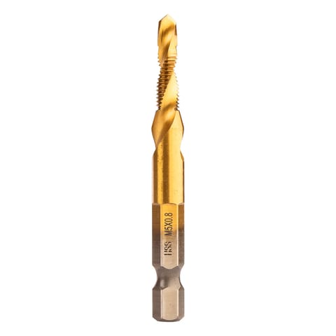 ⁨Wiertło gwintujące HSS TiN, M5x0,8 mm, Hex⁩ w sklepie Wasserman.eu