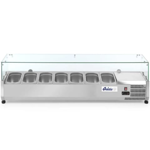 ⁨Glazed refrigerated extension with display case 7 x GN 1/4 - Hendi 232910⁩ at Wasserman.eu