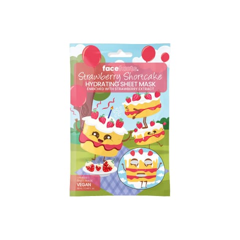 ⁨FACE FACTS Printed Maseczka odświeżająca w płachcie – Strawberry Shortcake 20 ml⁩ w sklepie Wasserman.eu