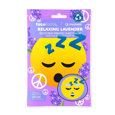 ⁨FACE FACTS Maska w płachcie Joypixels Relaxing Lavender 20 ml⁩ w sklepie Wasserman.eu