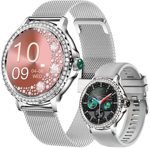 ⁨Smartwatch Damski Rubicon RNCF19-1 Silver  Bransoleta + Pasek⁩ w sklepie Wasserman.eu