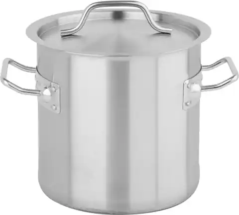 ⁨HIGH POT WITH STAINLESS STEEL LID 20X20 6L⁩ at Wasserman.eu