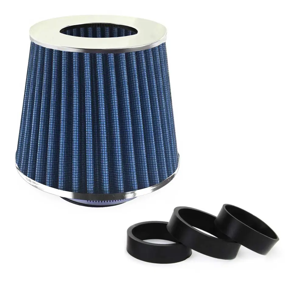 ⁨Conical air filter blue + 3 adapters⁩ at Wasserman.eu