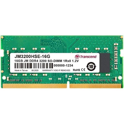 ⁨Transcend JetRam 16GB DDR4-3200 SO-DIMM⁩ w sklepie Wasserman.eu