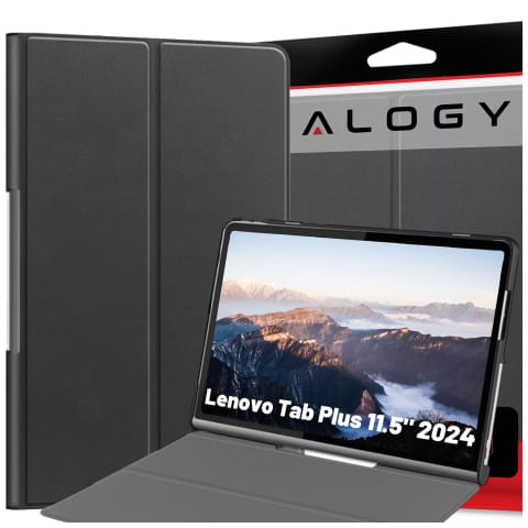 ⁨Etui ochronne do Lenovo Tab Plus 11.5" 2024 TB351FU Alogy Book Cover Case obudowa na tablet Czarne⁩ w sklepie Wasserman.eu