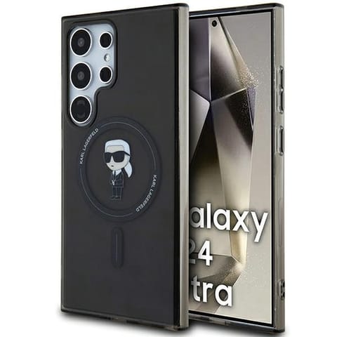 ⁨Karl Lagerfeld KLHMS24LHFCKNOK S24 UltraS928 czarny/black hardcase IML Ikonik MagSafe⁩ w sklepie Wasserman.eu