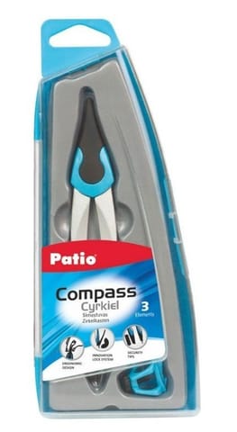 ⁨Cyrkiel w plastikowym etui compass zestaw 3 elementowy patio 1szt⁩ w sklepie Wasserman.eu