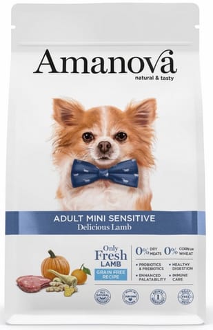 ⁨Amanova Dog Adult Mini Sensitive Delicious Lamb - jagnięcina 2kg⁩ w sklepie Wasserman.eu