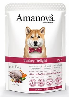 ⁨Amanova Dog Adult Turkey Delight - indyk saszetka 300g [P07]⁩ w sklepie Wasserman.eu