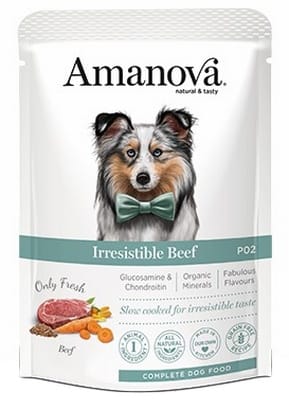 ⁨Amanova Dog Adult Irresistible Beef - wołowina saszetka 300g [P02]⁩ w sklepie Wasserman.eu