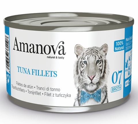 ⁨Amanova Cat Tuna Fillets - tuńczyk w bulionie puszka 70g [07]⁩ w sklepie Wasserman.eu
