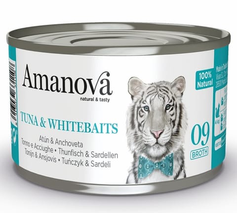 ⁨Amanova Cat Tuna & Whitebaits - tuńczyk i białoryby w bulionie puszka 70g [09]⁩ w sklepie Wasserman.eu