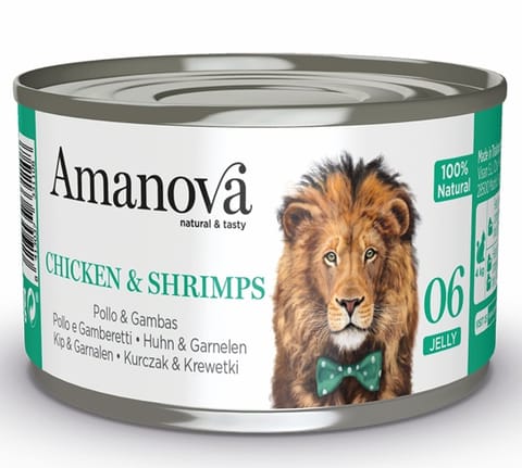 ⁨Amanova Cat Chicken & Shrimps - kurczak i krewetki w galaretce puszka 70g [06]⁩ w sklepie Wasserman.eu