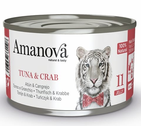 ⁨Amanova Cat Tuna & Crab - tuńczyk i krab w galaretce puszka 70g [11]⁩ w sklepie Wasserman.eu