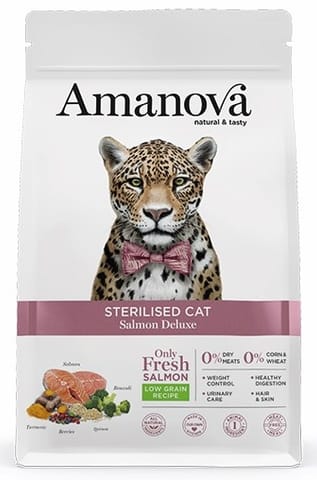 Amanova Cat Sterilised Salmon Deluxe - łosoś 6kg w sklepie Wasserman.eu
