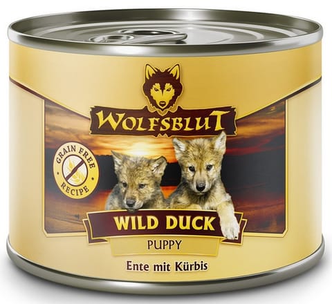 ⁨Wolfsblut Dog Wild Duck Puppy - kaczka i bataty puszka 200g⁩ w sklepie Wasserman.eu