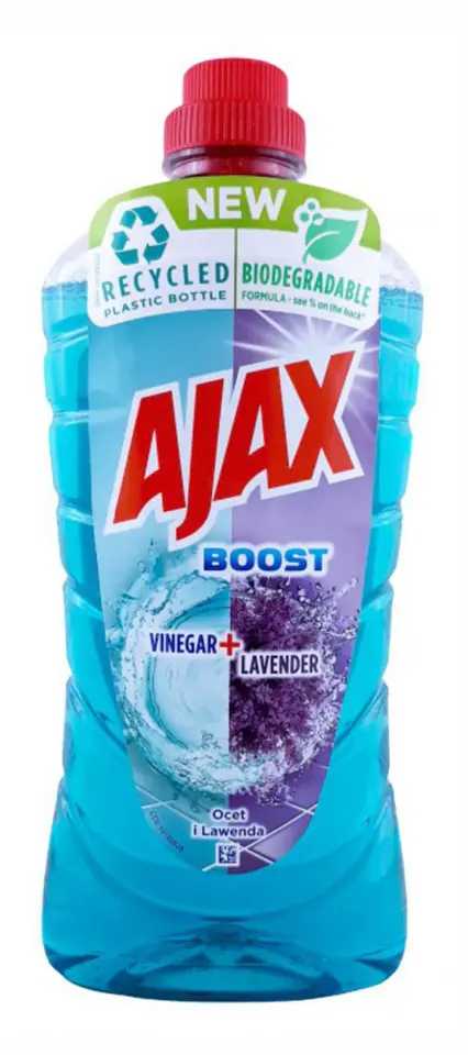 ⁨Ajax Boost Ocet + Lawenda Płyn do podłóg 1L⁩ w sklepie Wasserman.eu