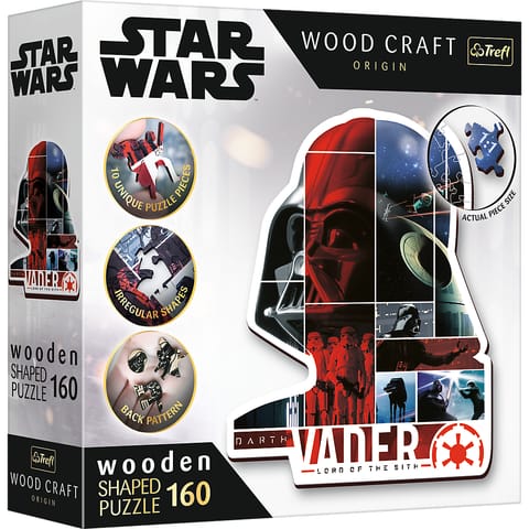 ⁨Puzzle drewniane Star Wars 160 el. Darth Vader Trefl 20190⁩ w sklepie Wasserman.eu