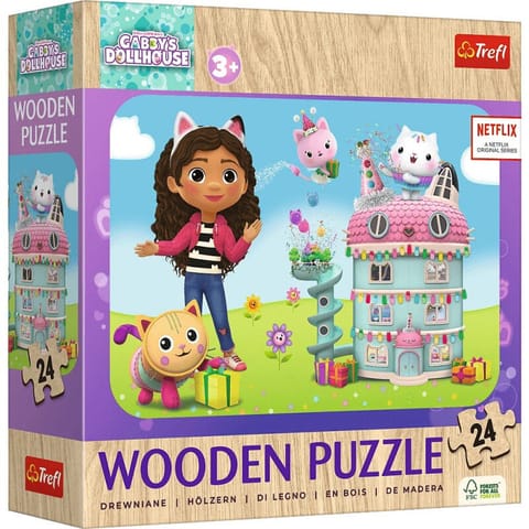 ⁨Puzzle - "24 Puzzle Drewniane" - Wesoła Gabby i przyjaciele Trefl 20268⁩ w sklepie Wasserman.eu