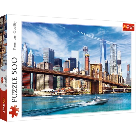 ⁨Puzzle 500 el. Widok na Nowy Jork Trefl 37331⁩ w sklepie Wasserman.eu