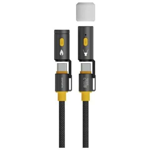 ⁨Kabel USB-C 4smarts Explorer 3w1 240W     1.5m czarny⁩ w sklepie Wasserman.eu