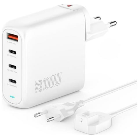 ⁨Ładowarka sieciowa 4smarts Flex Pro 100W  3xUSB-C + 1xUSB-A biały⁩ w sklepie Wasserman.eu