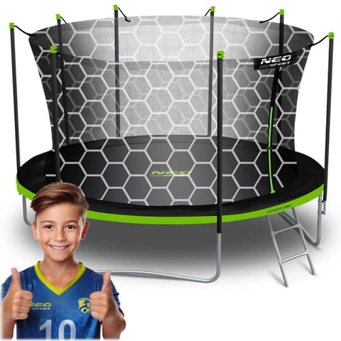 ⁨Trampolina ogrodowa 14ft/435cm z siatką wewnętrzną i drabinką Neo-Sport⁩ w sklepie Wasserman.eu