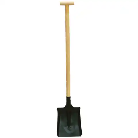 ⁨Carbon shovel 240*315mm with wooden shaft length 115cm⁩ at Wasserman.eu