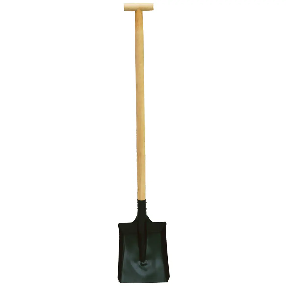 ⁨Carbon shovel 240*315mm with wooden shaft length 115cm⁩ at Wasserman.eu