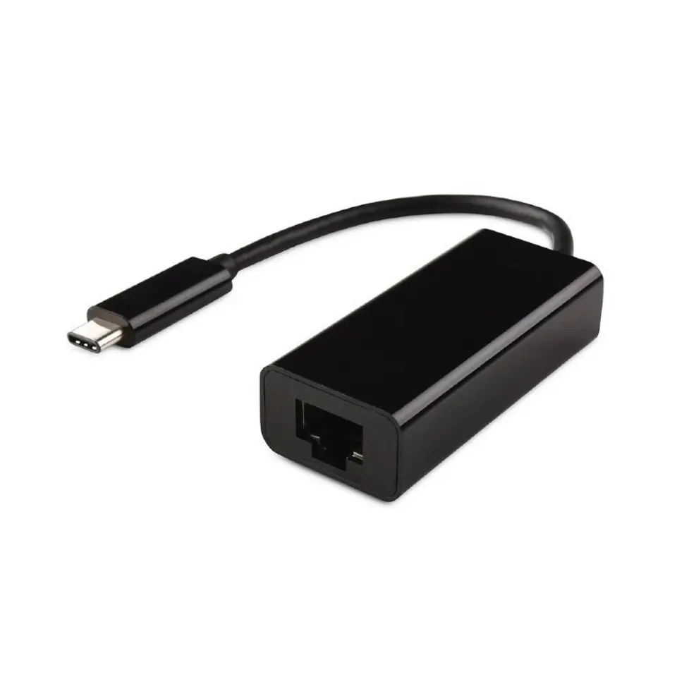 ⁨Adapter USB Typ-C do LAN Gigabit czarny⁩ w sklepie Wasserman.eu