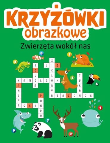 ⁨Krzyżówki obrazkowe. Zwierzęta wokół nas⁩ w sklepie Wasserman.eu