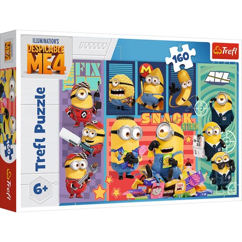 ⁨Puzzle - "160" - Minionkowa radość Trefl 15423⁩ w sklepie Wasserman.eu