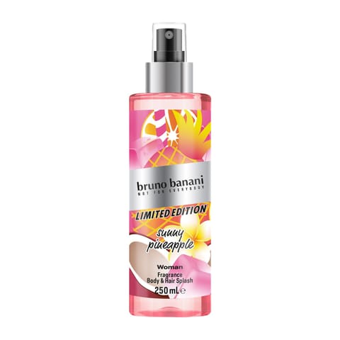 ⁨BRUNO BANANI Woman Mgiełka zapachowa do ciała i włosów Sunny Pineapple - Summer Limited Edition 250 ml⁩ w sklepie Wasserman.eu