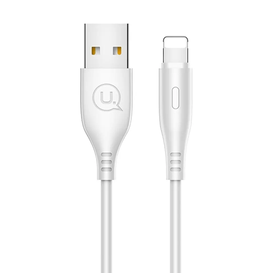 ⁨USAMS Kabel U18 lightning 2A Fast Charge 1m biały/white SJ266USB02 (US-SJ266)⁩ w sklepie Wasserman.eu