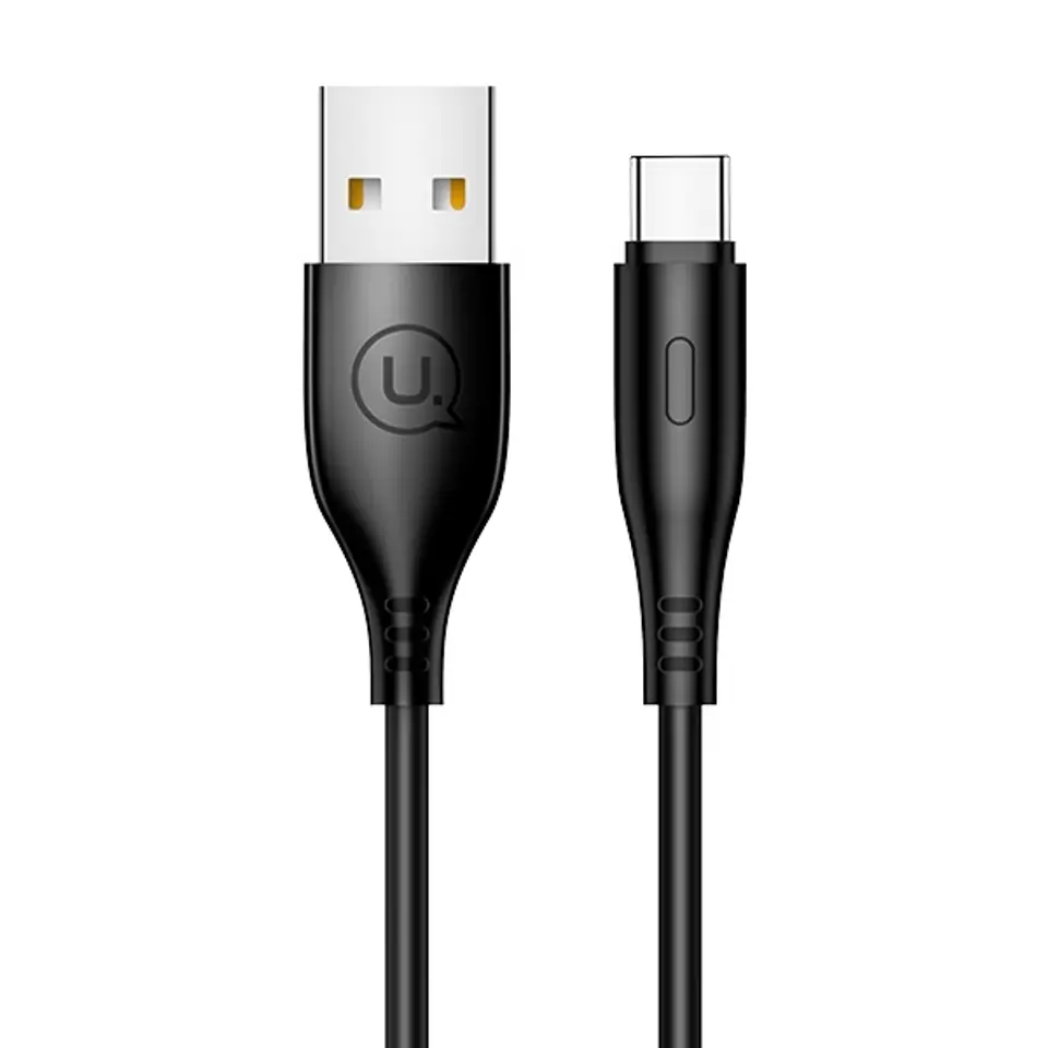 ⁨USAMS Kabel U18 USB-C 2A Fast Charge 1m czarny/black SJ267USB01 (US-SJ267)⁩ w sklepie Wasserman.eu