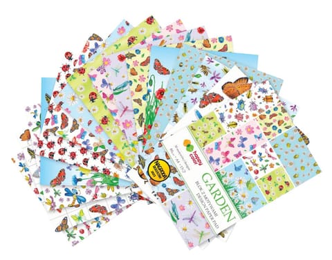 ⁨Blok z motywami GARDEN, 80g/m2, A4, 15 ark, 30 motyw., Happy Color⁩ w sklepie Wasserman.eu