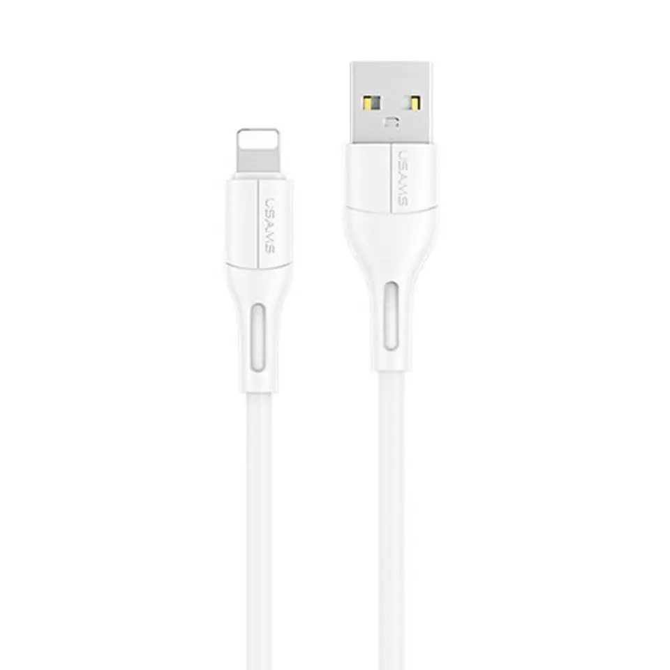 ⁨USAMS Kabel U68 lightning 2A Fast Charge 1m biały/white SJ500USB02 (US-SJ500)⁩ w sklepie Wasserman.eu