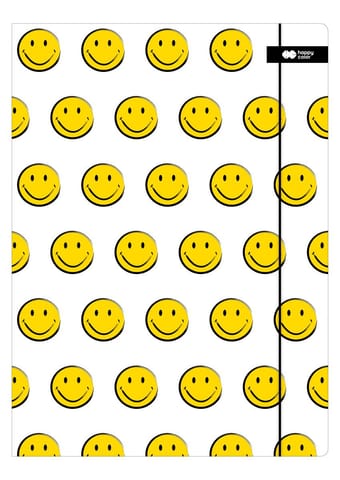 ⁨Teczka kartonowa z gumką, FUN, biała, 24x31cm, Happy Color⁩ w sklepie Wasserman.eu