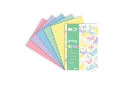 ⁨Blok Deco Spring A4, 170g, 20 ark, 5 kol., Happy Color⁩ w sklepie Wasserman.eu