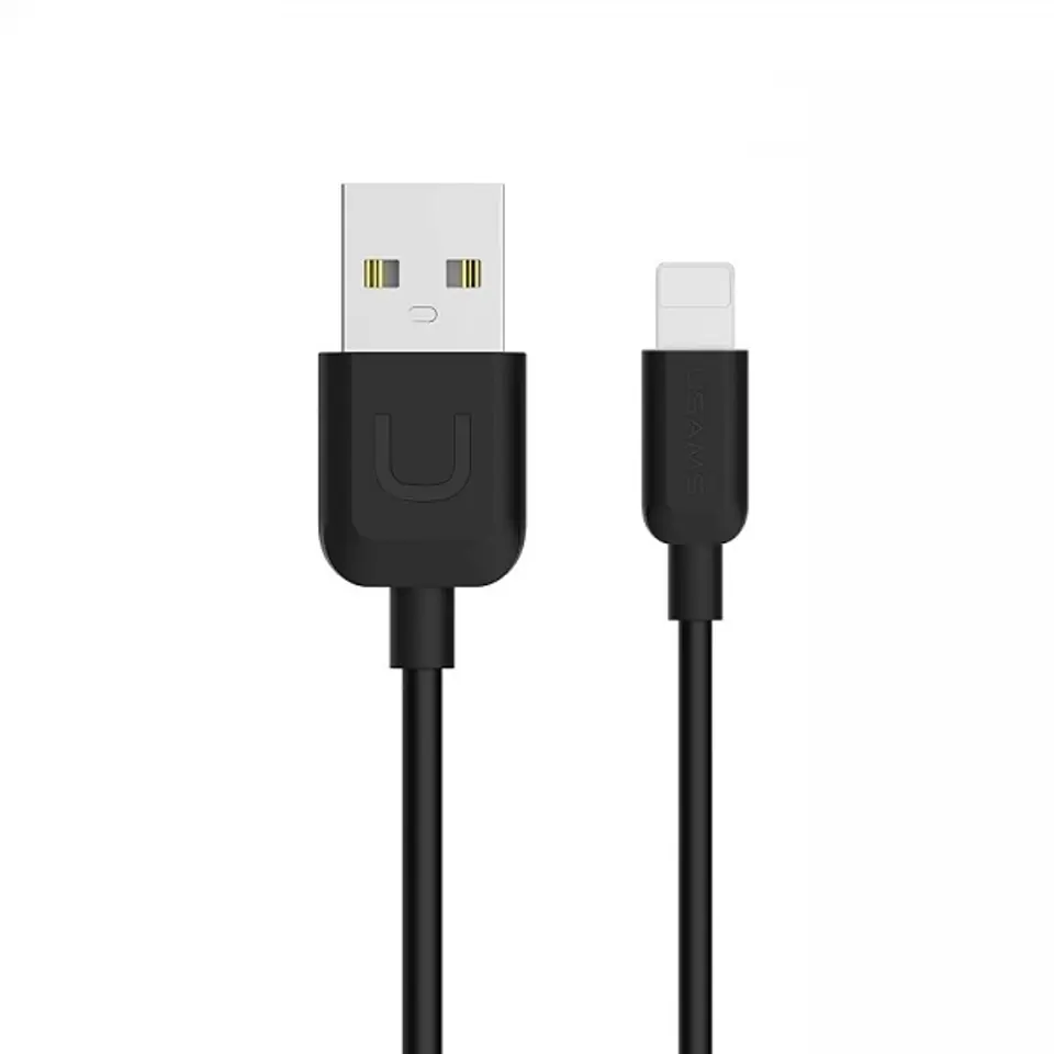 ⁨USAMS U-Turn lightning cable 1m black/black 2A IPUSBXD01 (US-SJ097)⁩ at Wasserman.eu