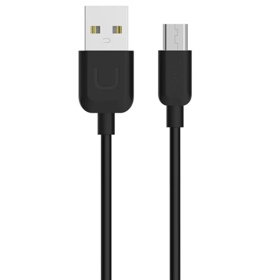 ⁨USAMS U-Turn microUSB cable 1m black/black 2A MICUSBXD01 (US-SJ098)⁩ at Wasserman.eu