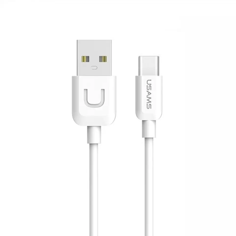 ⁨USAMS U-Turn USB-C Cable 1m white/white 2A TCUSBXD02 (US-SJ099)⁩ at Wasserman.eu