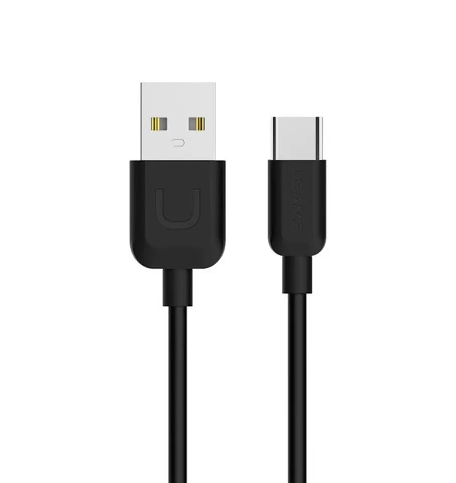 ⁨USAMS U-Turn USB-C Cable 1m black/black 2A TCUSBXD01 (US-SJ099)⁩ at Wasserman.eu