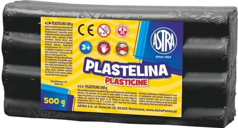 ⁨Plastelina Astra 500g czarna⁩ w sklepie Wasserman.eu