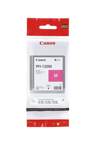 ⁨Canon Original Ink/Ink PFI120M, magenta, 130ml, 2887C001, Canon TM-200, 205, 300, 305⁩ at Wasserman.eu