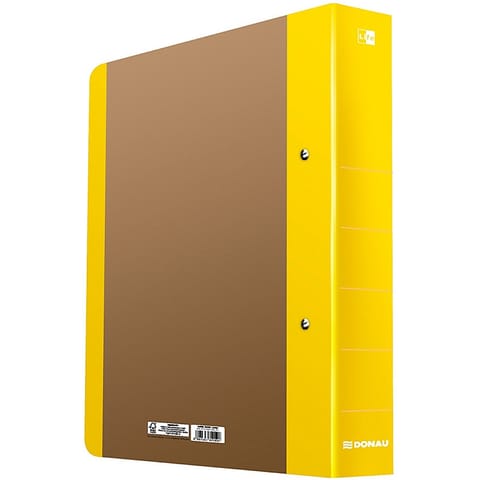 ⁨Segregator ringowy DONAU Life A4/2RD/50mm żółty⁩ w sklepie Wasserman.eu